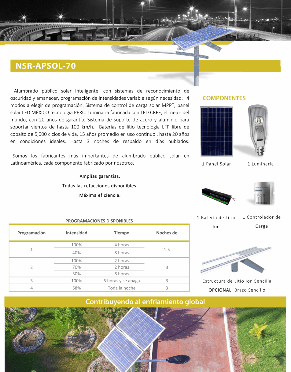 Ficha técnica NSR APSOL 70